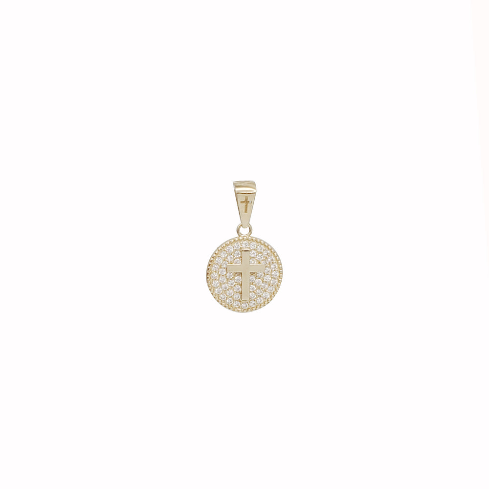 Two-Tone Cross Pendant (14K)