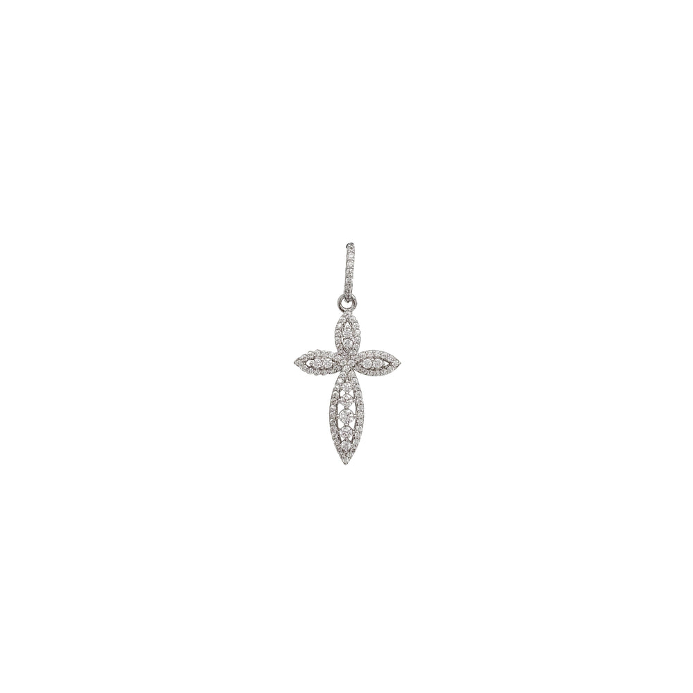 Cubic Zirconia Cross Pendant (Silver)