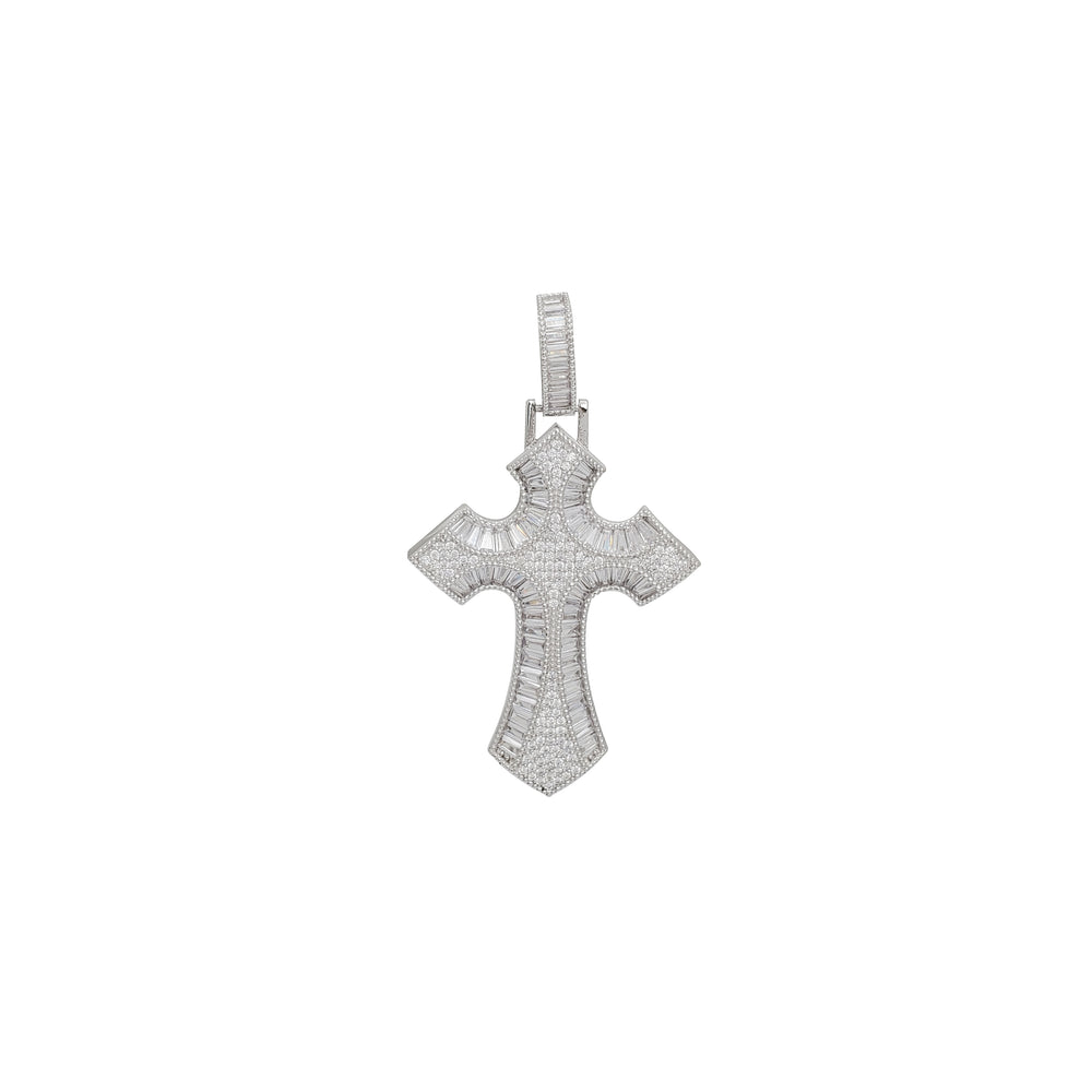 Ice-Out Cross Pendant (Silver)