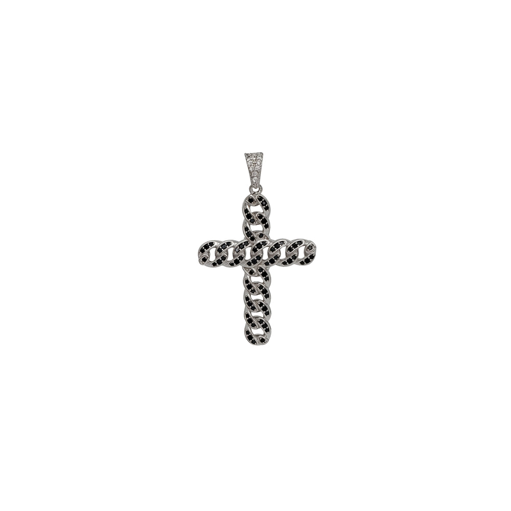Cubic Zirconia Cross Pendant (Silver)