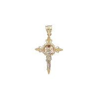 Tricolor Cross Pendant (14k)