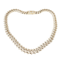 Iced-Out Pointy Cuban Chain (14K)