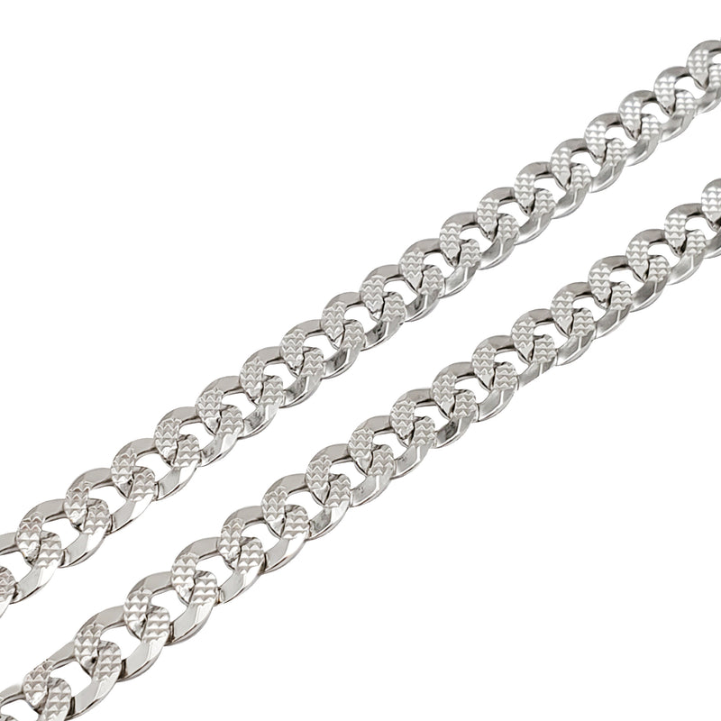 Diamond Cut Italian Cuban Chain (Silver)