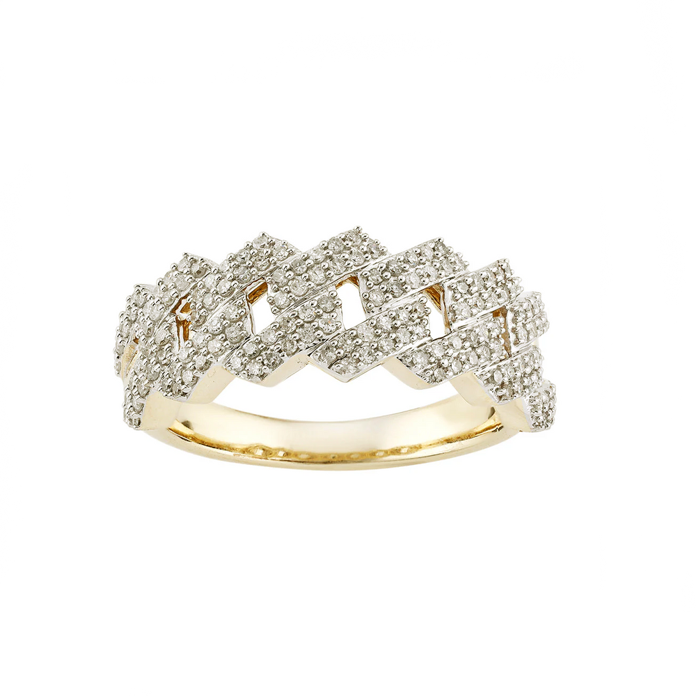 Diamond Cuban Link Ring (14K)