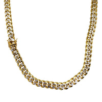 Two-Tone Lightweight Miami Cuban Link Chain (14K)