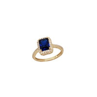 Zirconia Emerald Cut Birthstones Ring (14K)