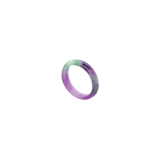 Dark Purple & Green Jade Ring