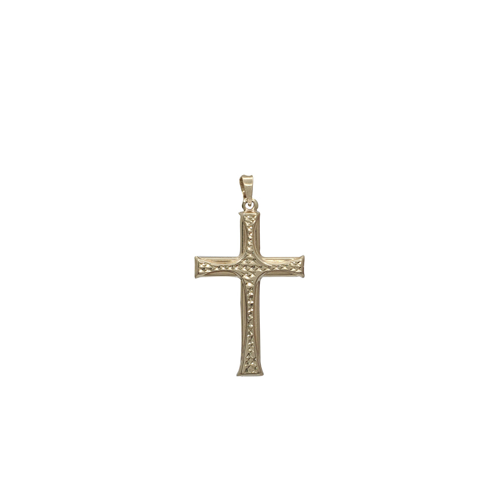 Diamond-Cut Cross Pendant (10K)