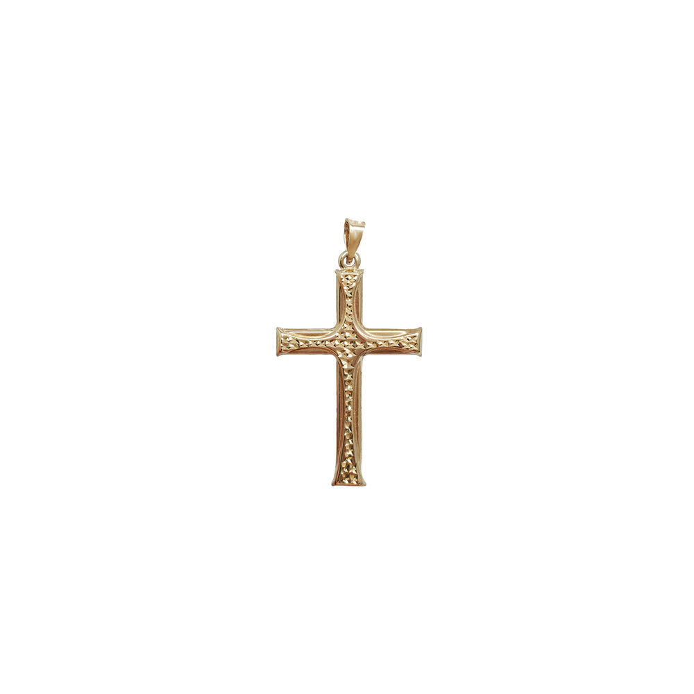 Diamond-Cut Cross Pendant (10K)