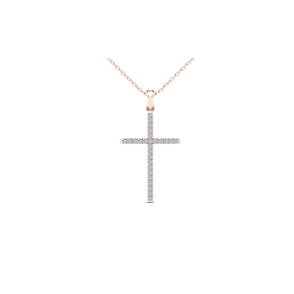 Diamond Cross Pendant (14K)