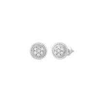 Diamond Round Stud Earrings (14K)