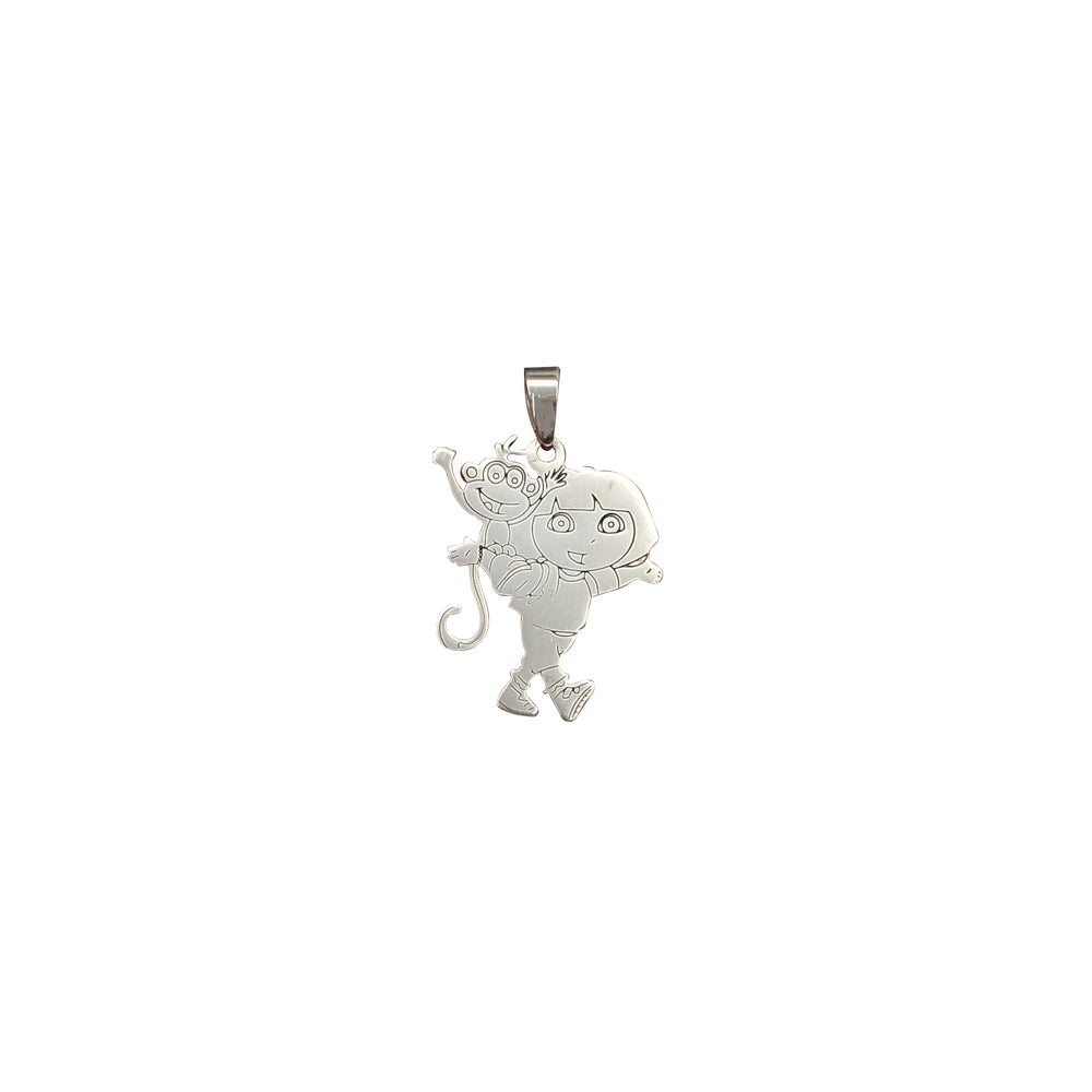 Dora & Boots Pendant (SILVER)