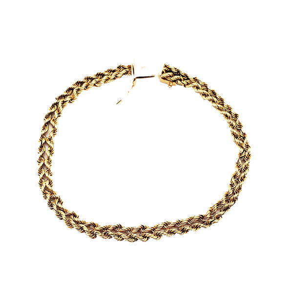 Double Strand Rope Bracelet (14K).