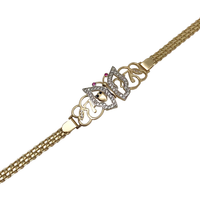 Zirconia 7 Potential Butterfly Bismark Bracelet (14K)