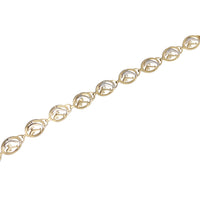 Two-Tone  Dolphin Link Bracelet (14K)