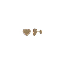 Cubic Zirconia Heart Earring (14K)