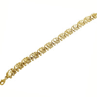Textured Elephant Bracelet (14K).