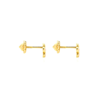 Flower Enamel Stud Earring (14K)