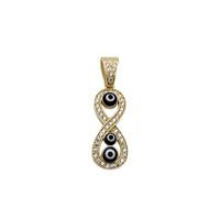 Zirconia Infinity Evil Eye Pendant (14K)
