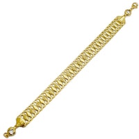 Diamond-Cut Leaf Design Fancy Bracelet (14K).