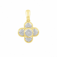 Diamond Flower Pendant (14K)