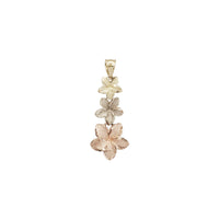 Tricolor Flower Pendant (14K)