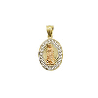 Tricolor Oval Shaped Guadalupe Pendant (14K)