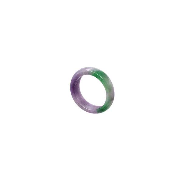 Green & Purple Jade Ring