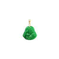 Green Jade Buddha Pendant (14K)
