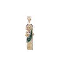 Green CZ Saint Jude Pendant (14K)