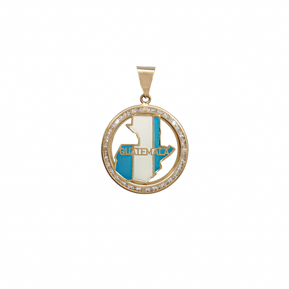 Cubic Zirconia Round Guatemala Pendant (14K)