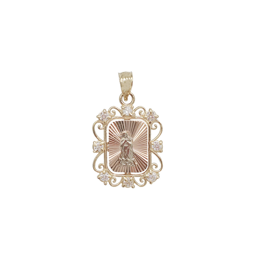 Tricolor Guadalupe Pendant (14K)