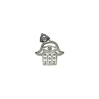 Iced-Out Hamsa Pendant Silver