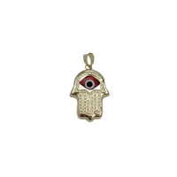 Hamsa with Evil Eye Pendant (14K)