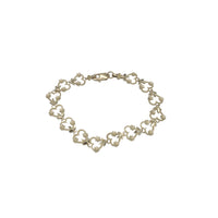Outlined   Hearts Flower Bracelet (14K)