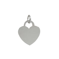 Engravable Plain Heart Pendant (Silver)