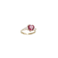 Red Heart CZ  Ring （14k）