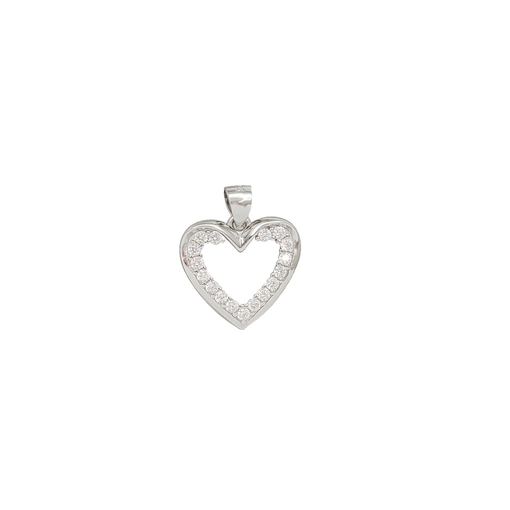 Heart CZ Pendant (Silver)