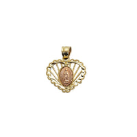 Outline Heart Shape Guadalupe Pendant (14K)