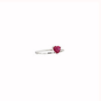 Red Heart Lady Ring (Silver)