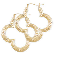 Flower Hoop Earring (10K)