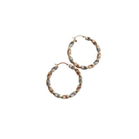 Tricolor Rope Earrings (14K)