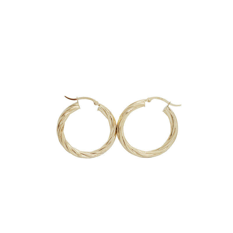 Twist Hoop Earrings (14K) - Main Image