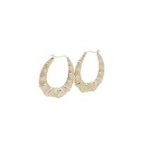 Bamboo  Hoop Earrings (10K)