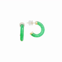 Jade Huggies Earrings (14K)