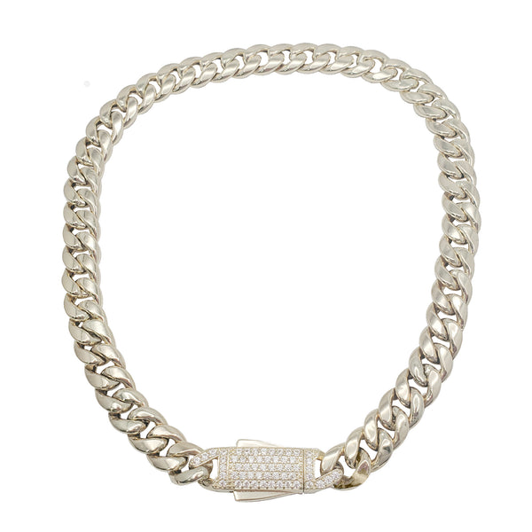 Iced-Out Lightweight/Hollow Miami Cuban Chain (14K)
