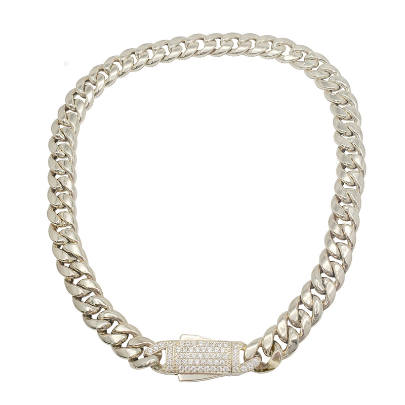 Iced-Out Lightweight/Hollow Miami Cuban Chain (14K)