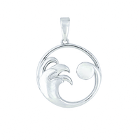 Sun & Ocean-Wave Pendant (Silver)