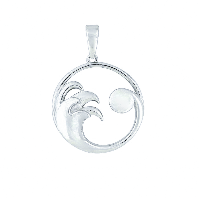 Sun & Ocean-Wave Pendant (Silver)
