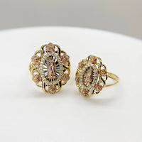 Tricolor  Virgin Mary Ring (14K)